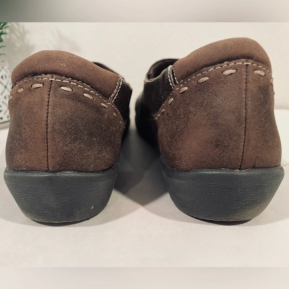 Earth Origins “Leona” Brown Leather Flats with Cushioned Insole | VGUC Sz 12